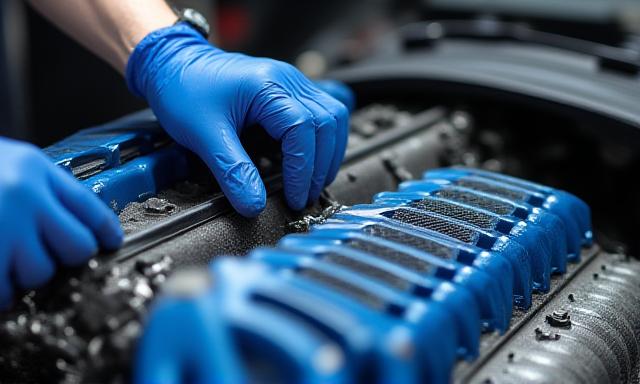 精密なエンジンチューニング作業